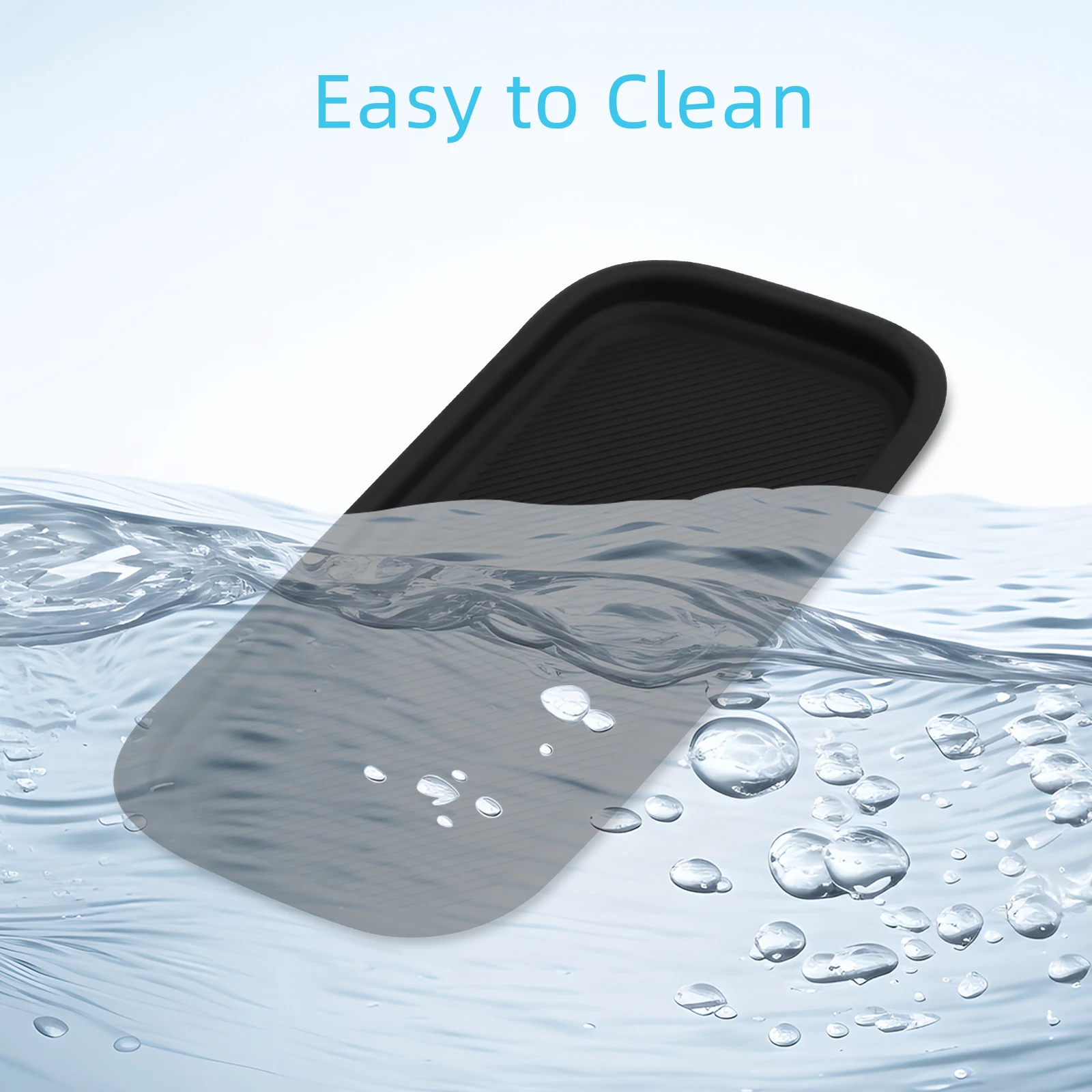 Smabee لـ Leapmotor C10/C16 2024 2025 وسادة سيارة مضادة للأوساخ من السيليكون شحن لاسلكي مضاد للانزلاق ملحقات داخلية باللون الأسود #5