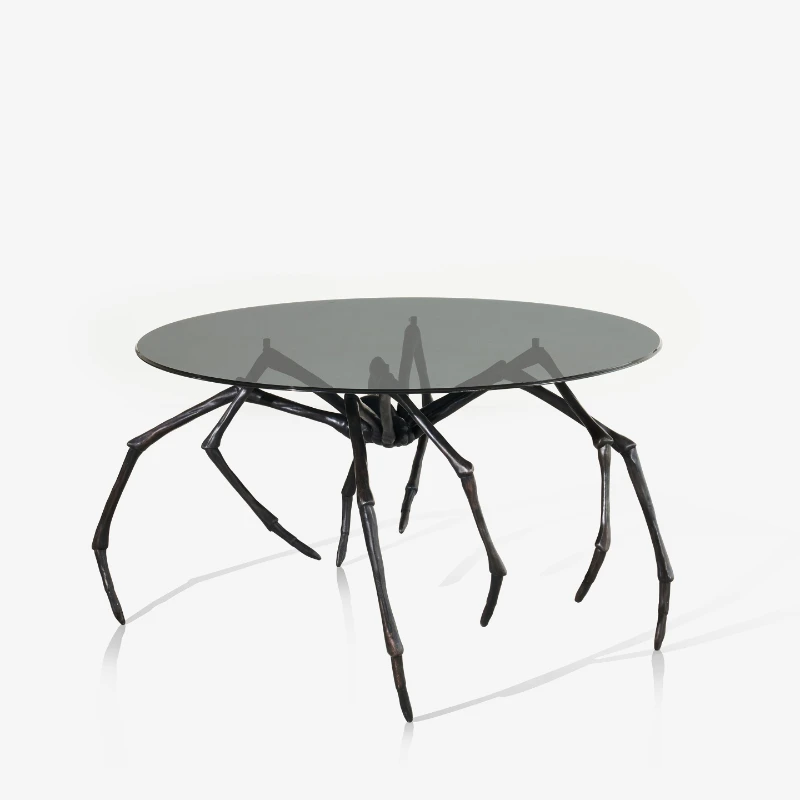 Round dining table spider glass dining table