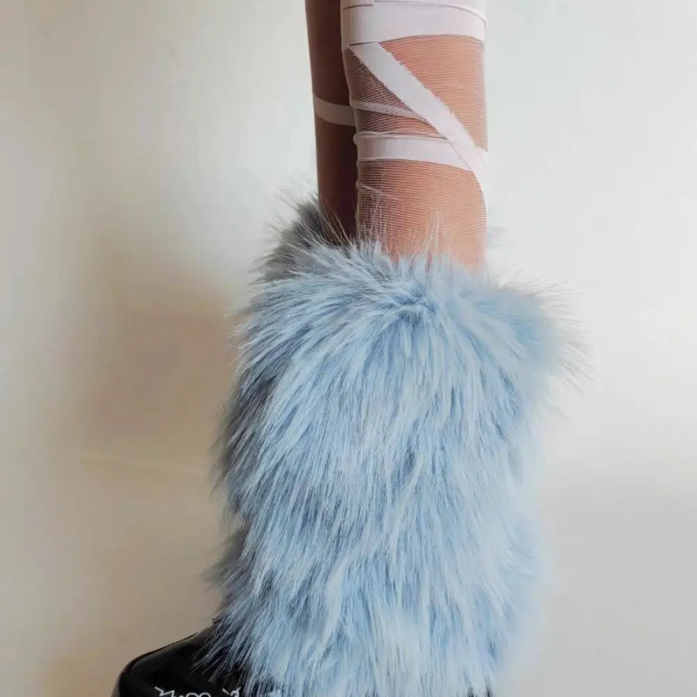 موضة Y2K الشتاء تدفئة الساق Harajuku غطاء للقدم أفخم أغطية الساق لوليتا JK Kawaii جوارب طويلة الشتاء