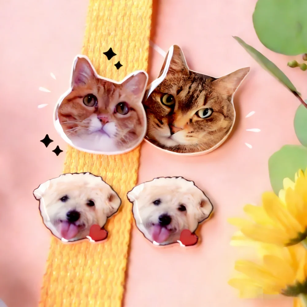 Custom Picture Pins Any Photo Pin Personalized Pin Custom Portrait Pins Lapel Pins Stainless Steel Pins Pet Pins Cartoon Gifts