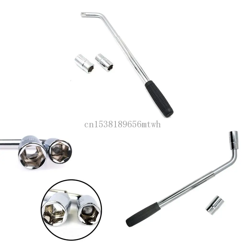 

Wheel Torque Wrench Set Extendable Wheel Lugs Wrench with 2 Double Ended Sockets Wrench Brace Applicable Car Truck B03D