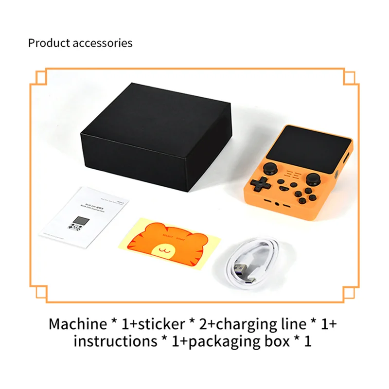 

RGB20S Retro Game Console Durable 16G+128G 3.5 Inch IPS Screen Open Source System (Black)