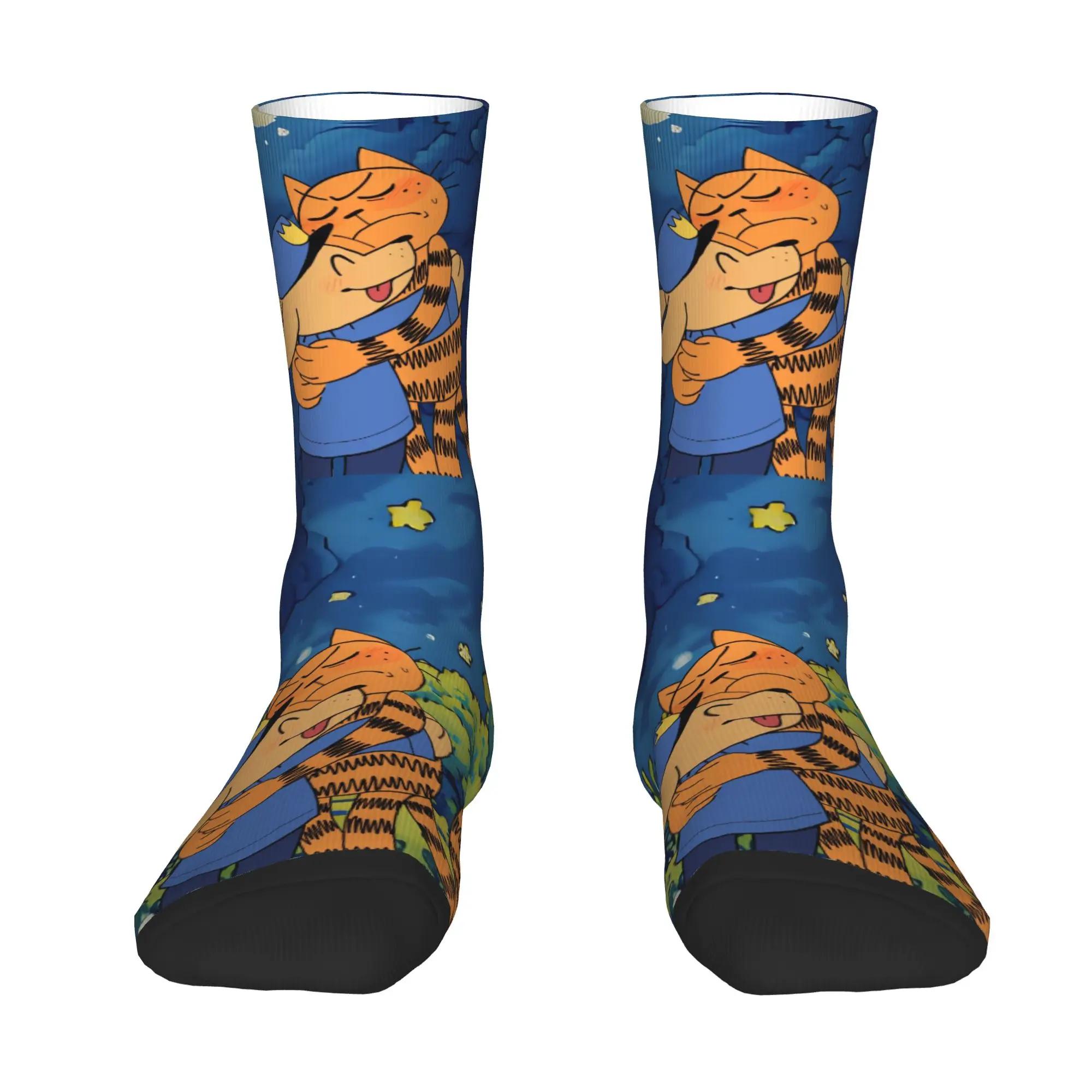 Custom Dogs Wallpaper Mens Crew Socks Unisex Novelty 3D Print Funny Manga Cartoon Dress Socks
