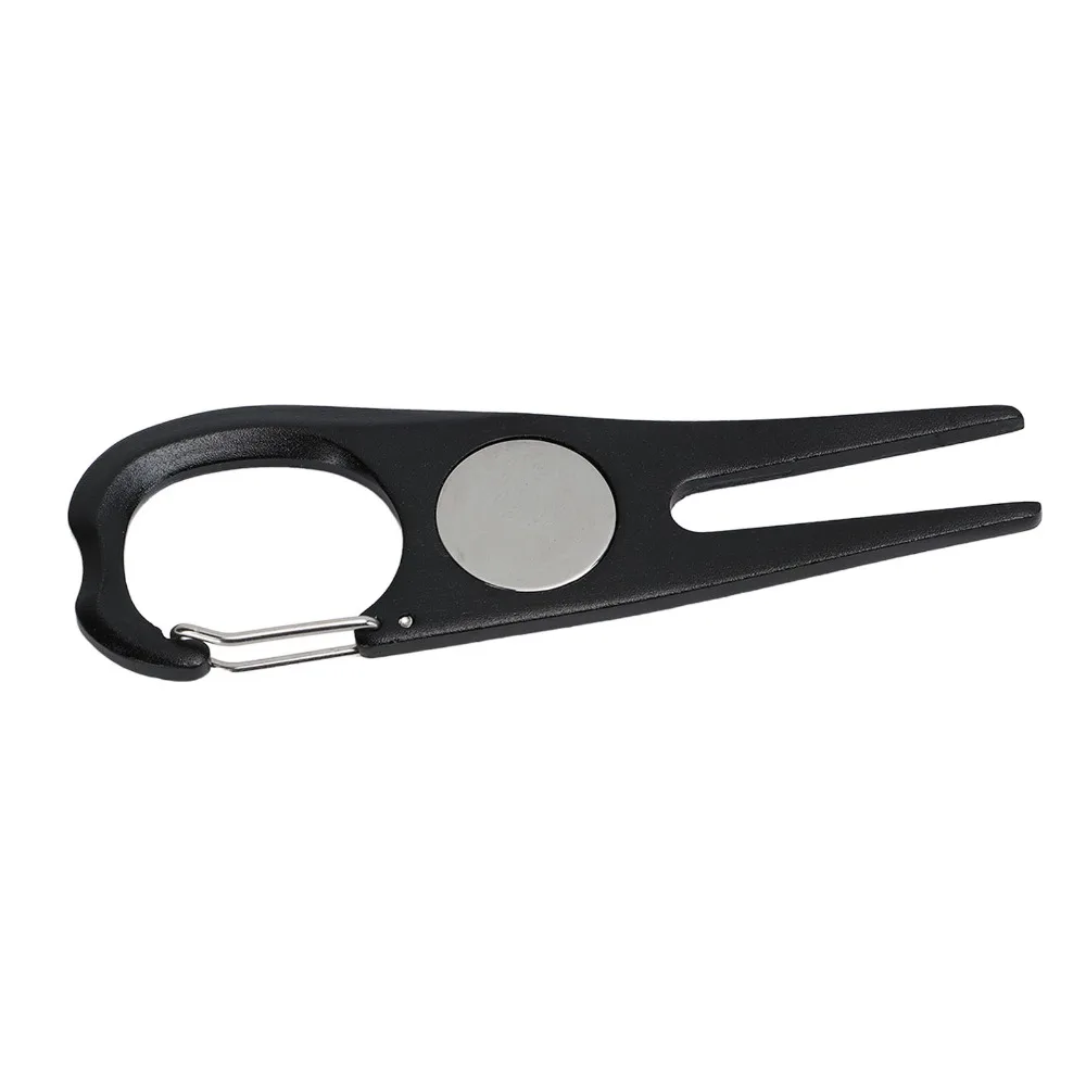 2PCS Aluminum Alloy Shell Golf Divot Tool Foldable Design Magnetic Ball Marker Golf Repair Tool Compact Size Lightweight Build