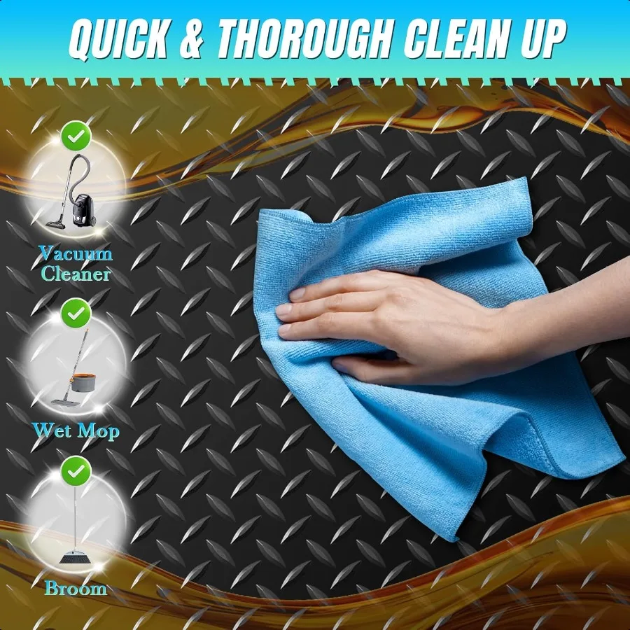 4x7 أقدام المرآب الكلمة حصيرة الماس لوحة المطاط الأرضيات لفة PVC المرآب الأرضيات لفات لسيارة كبيرة سيارات الدفع الرباعي شاحنة صغيرة RV #6