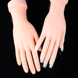 Beginner Display Soft False Tips Tool Silicone Training Nail Model Practice Art Finger Hand Flexible Nail Art Training
