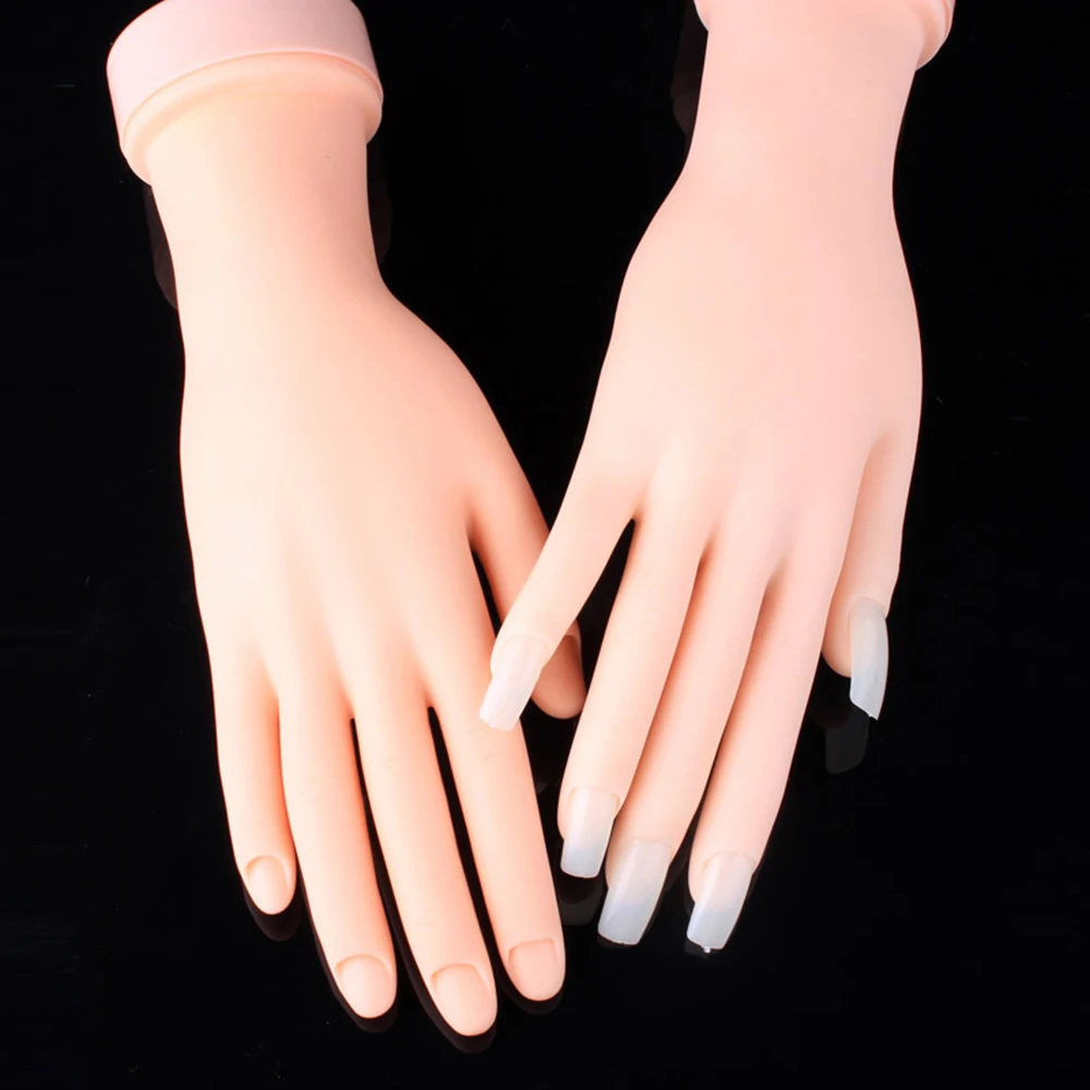Nail Practice Hand for Acrylic Nail, Mannequin Hands for Nails Practice, Flexible to Practice Fake Nails Bendable