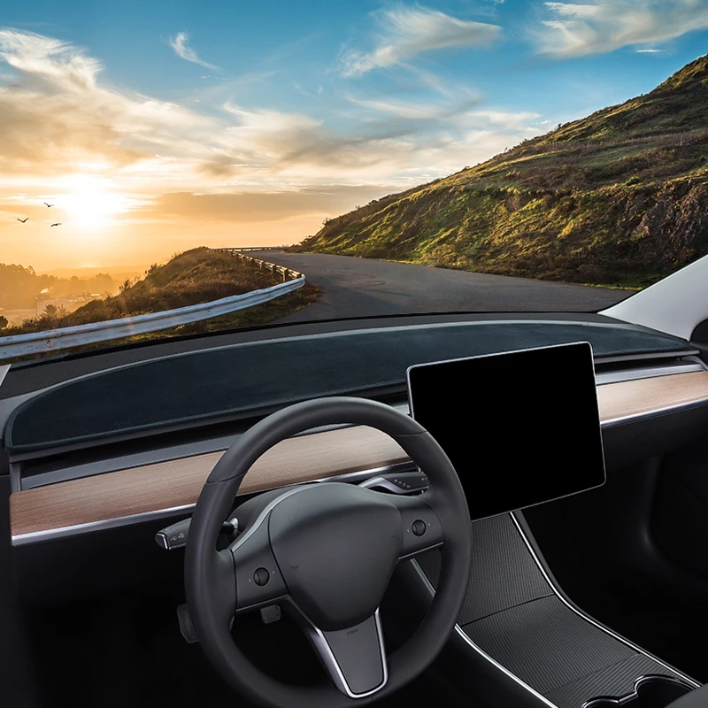 For Tesla Model Y 2021 2022 2023 2024 Model 3 2017 - 2023 Car Dashboard Cover Instrument Desk Sun Shade Mat Accessories view 5