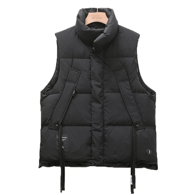 

Thiened Warmth Men's Vest Autumn Winter Special Large Size 300 Pou Workwear Korean Sle Loose Stand Collar Jaet