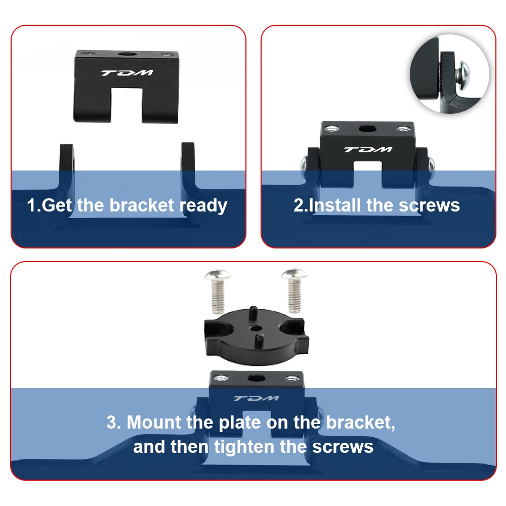 ヤマハ TDM 900 2002-2010 2011 TDM900 フロントガラス電話スタンドアダプタホルダーオートバイ GPS マウントナビゲーションプレートブラケット