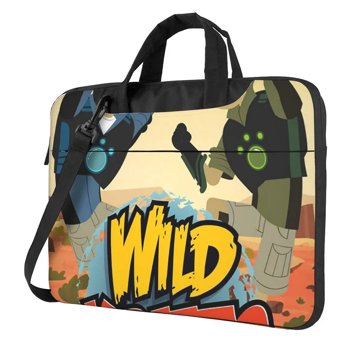 Pattern Logo Wild Kratts Crossbody Laptop Bag Case Computer Bag 13 14 15.6 Inch Notebook Pouch for Macbook Pro Lenovo