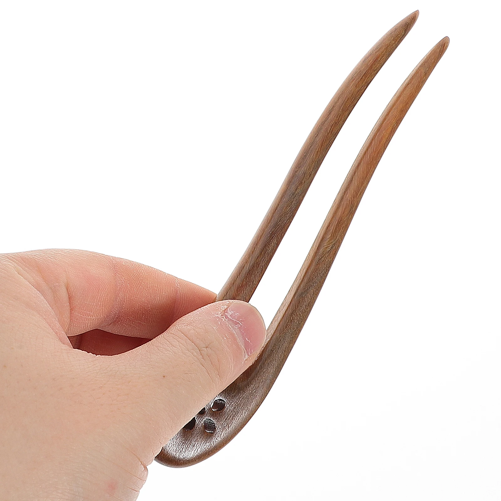 

Retro Double Plate U Shaped Wooden Hairpins Secure Hold Classic Blossom Vintage Accessories Flower Hair Chopsticks Women