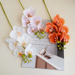 1PC,Real Touch Butterfly Orchid Artificial Flower Hand Feel Moisturizing Phalaenopsis Wedding Home Decor Floral Photo Props
