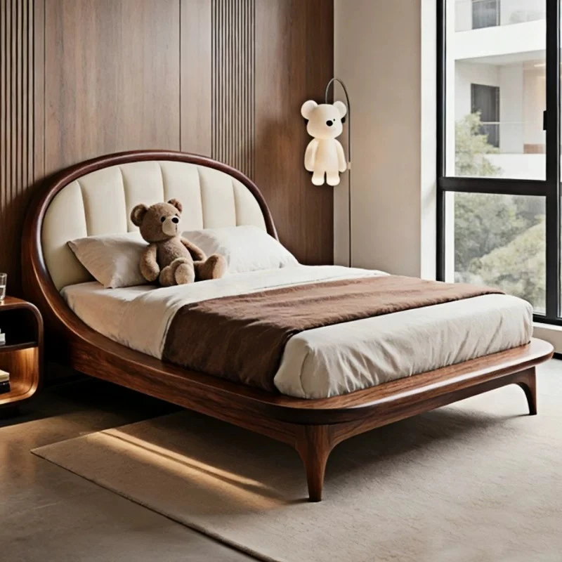 Large Comforter Double Bed Bedrooms Decoration Modern Wooden Platform Bed Frames Full Size Luxury Letto Matrimoniale Furniture