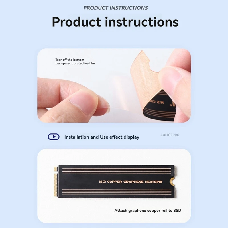 Disipador de calor SSD, enfriador de cobre, hoja de disipador de calor SSD para ordenador portátil, PC M2 NGFF SSD