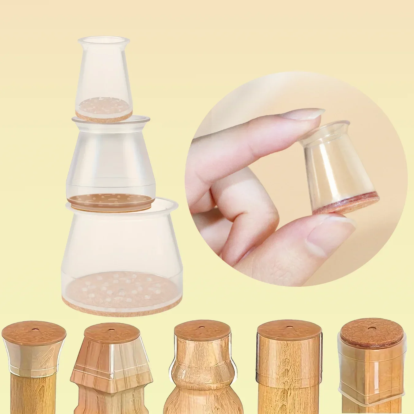 

16th One TPE утолщенный резиновый защитный чехол для ножек стула, самоклеящаяся защитная накладка для пола, шумопоглощающая мебельная подушка