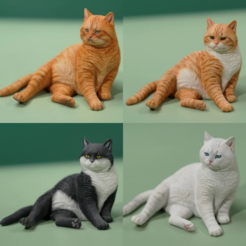 

JXK 1/6 Scale Action Figures Simulation Orange Cat Chinese LiHua Calico Cat Kitten Animal Model for 12'' hobbies Ornament Gift