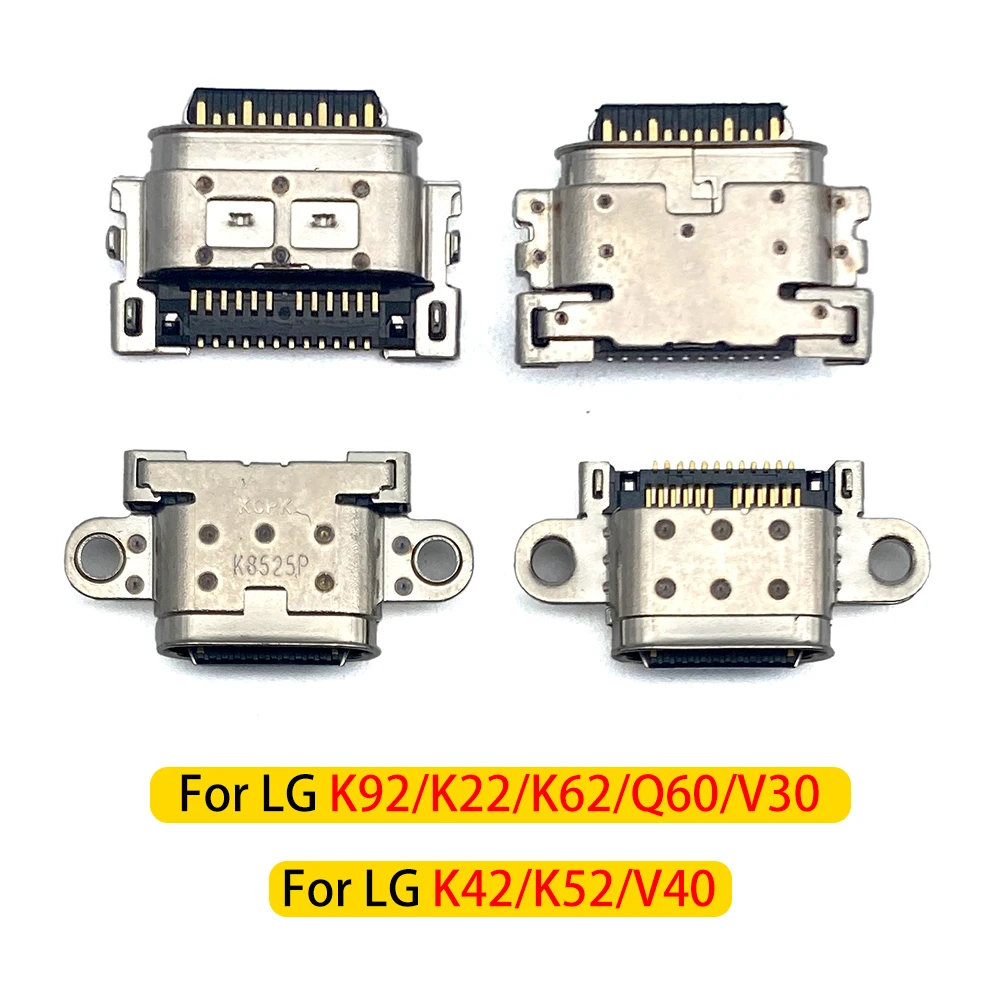 

2 Pcs USB Charging Connector Dock Plug Repair Parts For LG K22 K42 K52 K62 K92 Q60 V30 V40 Charger Port Socket