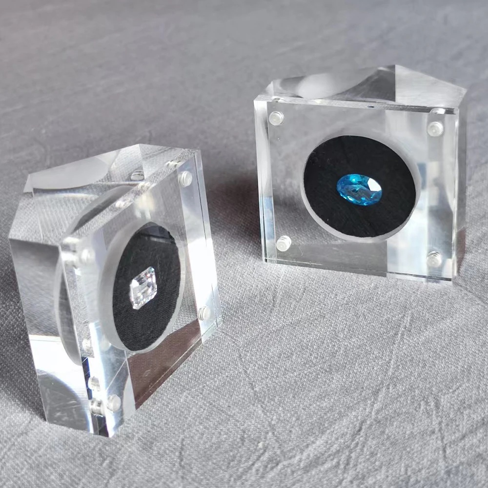 Body Jewelry Vch - 透明なルースダイヤモンド収納ボックス、宝石ジュエリーディスプレイスタンド、宝石オーガナイザー、裸石ボックス、CVDジルコン、IGIショーケース