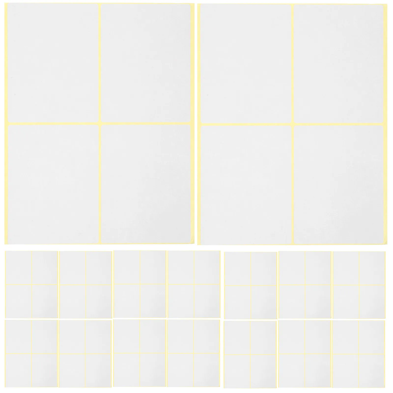 

120Pcs Large Blank Paper Labels Sticky Write-on Rectangle Stickers for Address Mailing Library Book Storage Bin Organization
