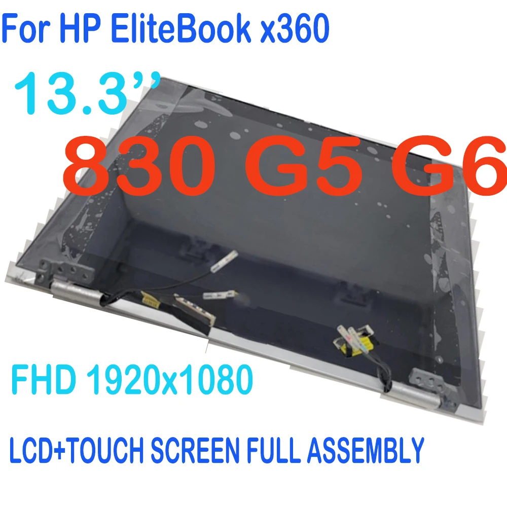 13.3 Inch for EliteBook x360 830 G5 G6 LCD Display Touch Screen Display Complete Assembly Upper Part FHD 1920x1080 LCD