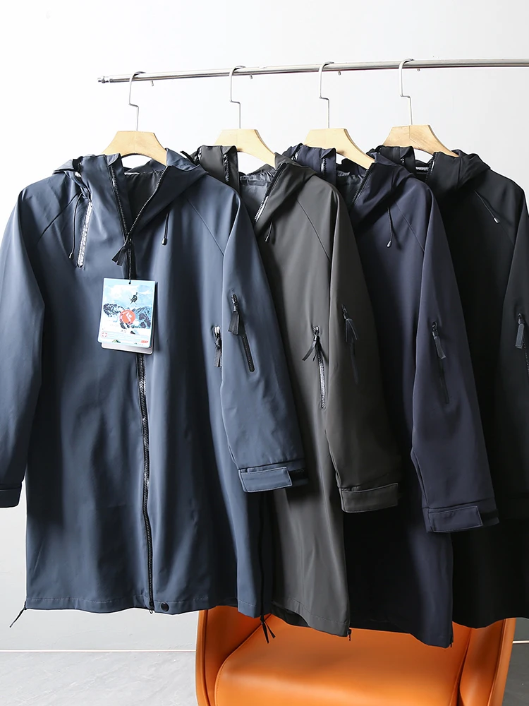 

Функциональность и стиль: Мужская демисезонная водонепроницаемая куртка средней длины для активного отдыха, модная ветровка для походов, приталенный крой.