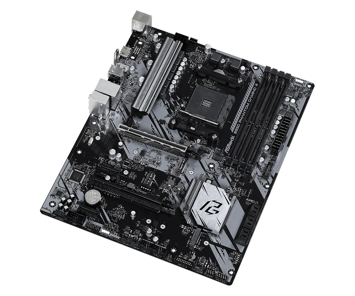 Imagem -04 - Phantom Gaming Motherboard Soquete Amd B550 Am4 Am4 Suporte Ryzen 5500 5700g 4600ge 3400g Cpu Ddr4 128gb M.2 Atx Asrock-b550