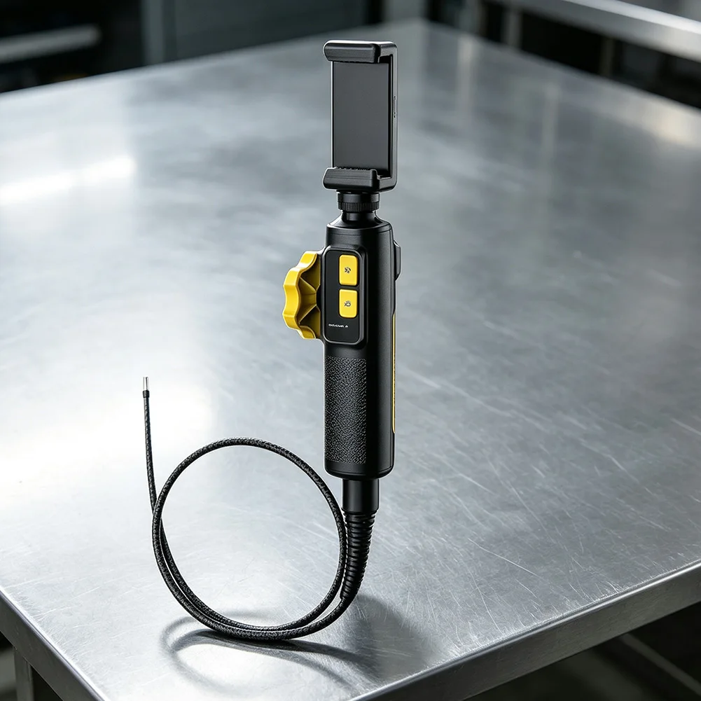 SVB302 Automotive Borescope Camera 1m Flexible Metal Hose Probe IP67 Waterproof for Engine Carbon Deposit Check