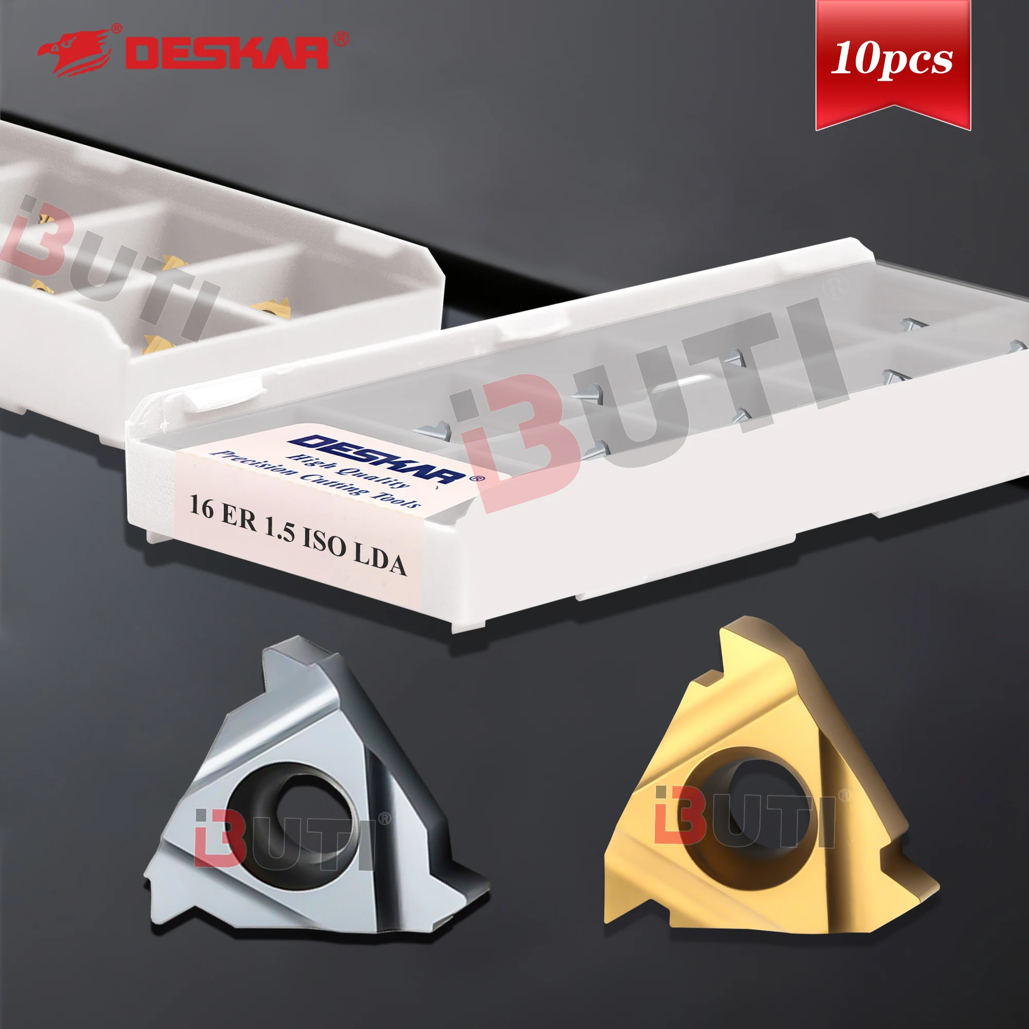 

16ER 1.0ISO LDA LDC 16IR 0.5ISO 0.75ISO 1.5ISO 1.75ISO 2.0ISO 2.5ISO 3.0ISO 3.5ISO DESKAR Numerical Control Lathe Thread Inserts