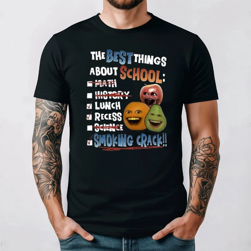 تي شيرت مزعج أفضل الأشياء حول المدرسة تي شيرت برسومات مضحكة للرجال والنساء والأطفال تي شيرت قطني عتيق عصري رائع #1