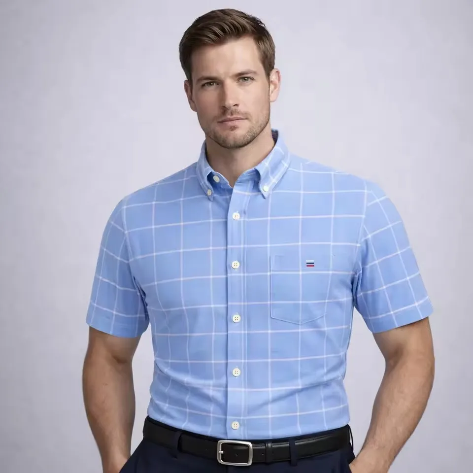 tommy hilfiger dress shirts men Men's Regular Fit Spread Collar Long Sleeve Shirt (15-15.5x34/35, Navy Check) : Clothing, Shoes & Jewelry Elevate your everyday style with stretch Men's Tommy Hilfiger Regular Fit