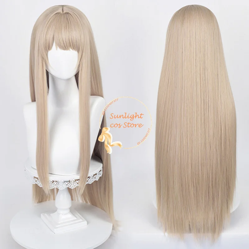 NIKKE Viper Cosplay Wig 90cm Long Flaxen Wigs Heat Resistant Synthetic Hair Anime Cosplay Wig