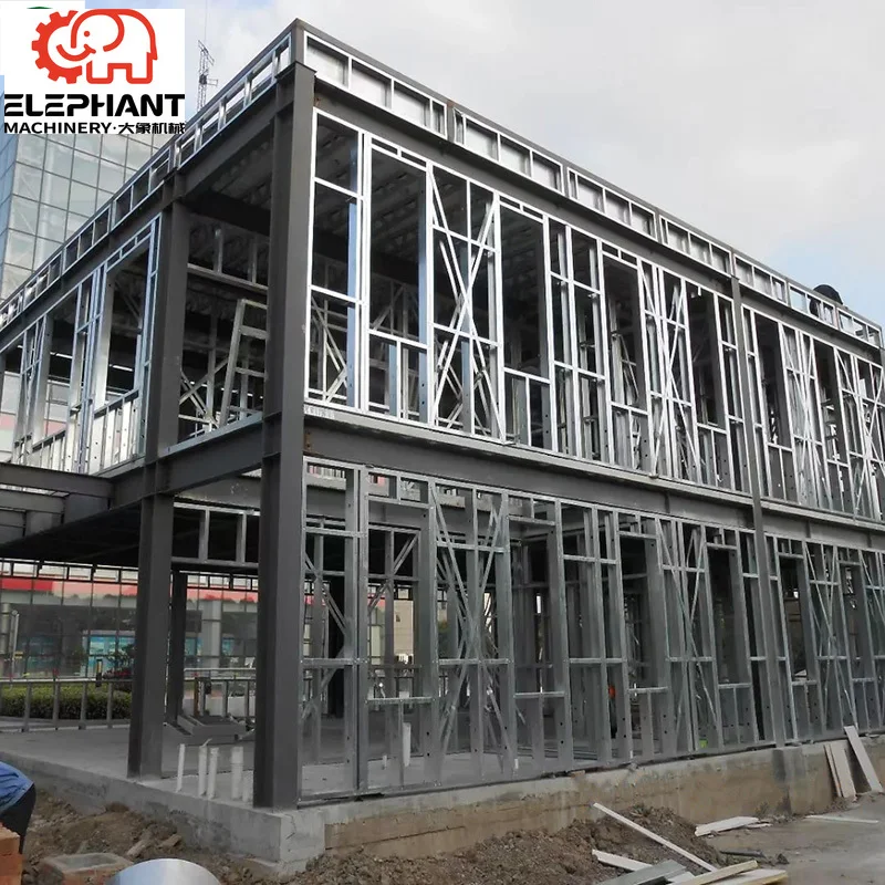 Modern Luxury Design Galvanized Steel Frame Villa Prefabricated House 3-Year Warranty for Hotel Warehouse Use