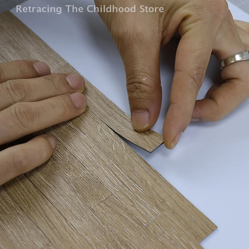 Mini planches de sol pour maison de poupée, carrelage Miniature en bois pour meubles de maison de poupée 1:12, décoration murale de sol, 10 pièces