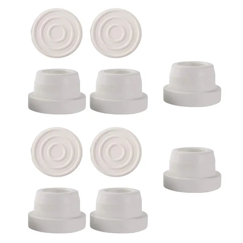 NALFI-White Rubber Inground For 10Pcs Feather Butterfly Replacement In-Ground Pool Ladders Bumpers For 1.90