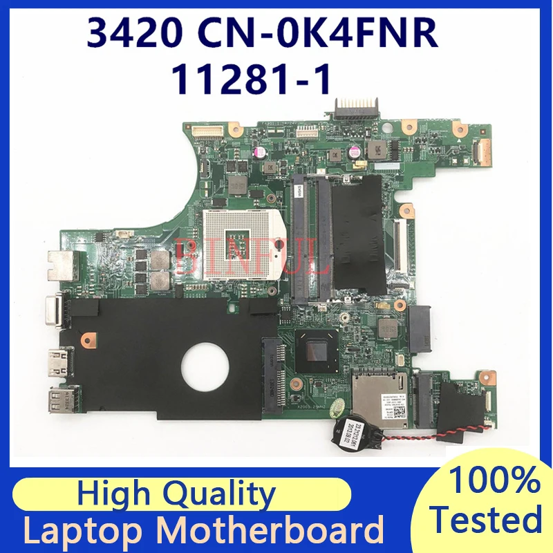 CN-0K4FNR 0K4FNR K4FNR Mainboard For Dell V2420 V3420 Laptop Motherboard SLJ8F HM75 11281-1 100% Fully Tested Working Well