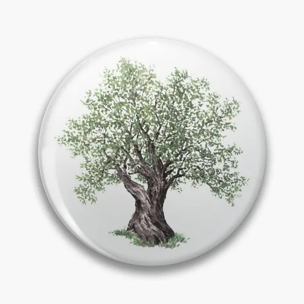 October Birthday Olive Tree Soft Button Pin Cute Metal Gift Cartoon Collar Badge Lapel Pin Women Decor Lover Funny Clothes