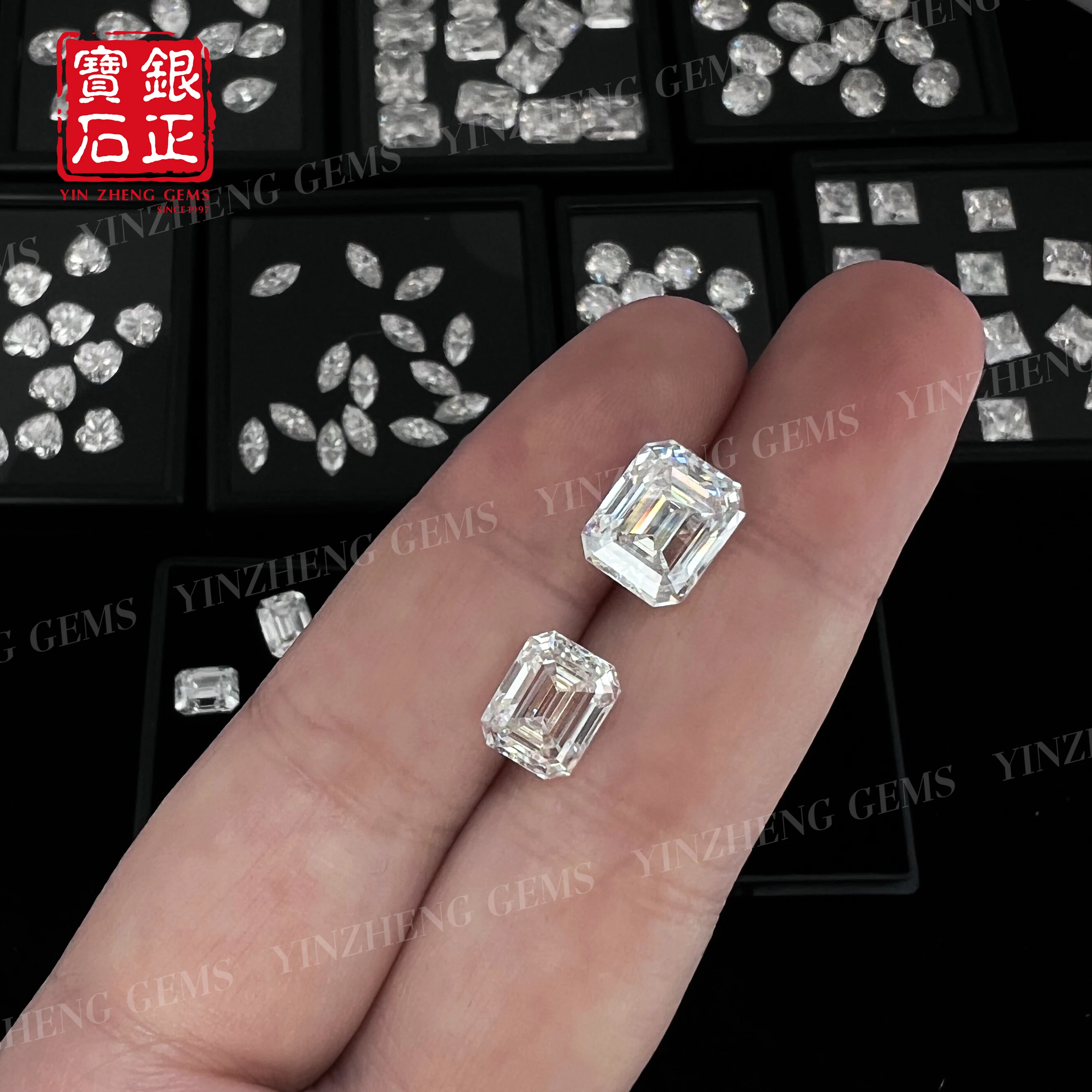 100% Real Moissanite Emerald Cut D Color Moissanita Pass Diamond Tester With GRA Certificate Loose Gemstone For Making Jewelry