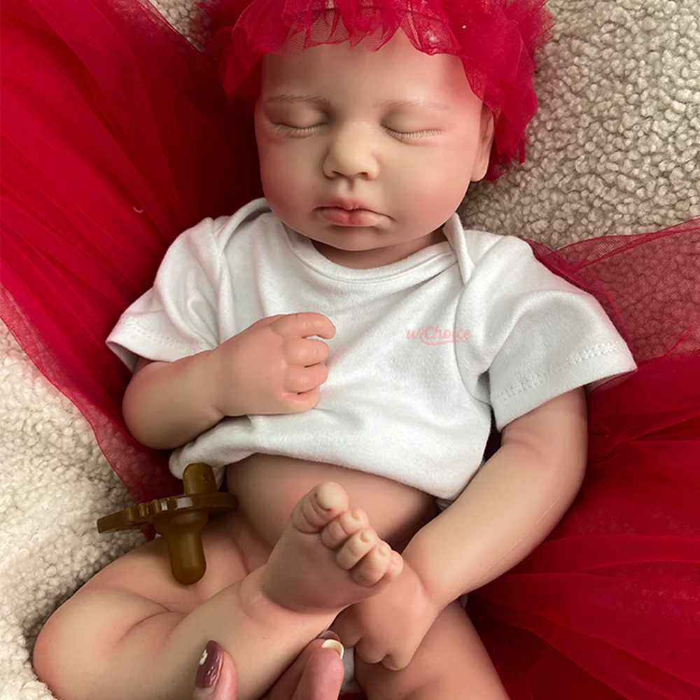 50 cm Bocca Aperta Ragazza Loulou Silicone Reborn Baby Doll Lavabile 3D Pelle Verniciata Neonato Regalo Da Collezione Per Il Ricordo Dei Bambini