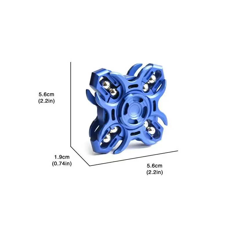 Mechanische punkstijl Fidget Spinner - Metalen EDC ADHD & angstverlichtingsspeelgoed voor volwassenen |   Stressverminderende vingerspinner
