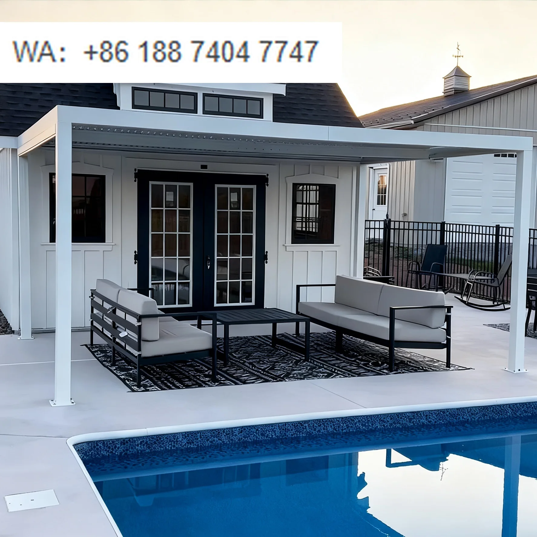 

Роскошная биоклиматическая пергола на заказ 3x4 3x6, алюминиевая садовая беседка для улицы, зимняя терраса с электрической металлической крышей