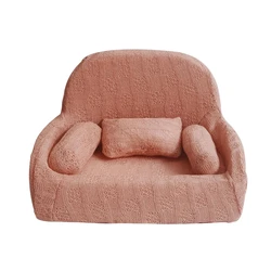 Fashionable Newborn Photography Props Khaki Sofa for Baby Photoshoot Chair for Pictures DIY Cowboy Children