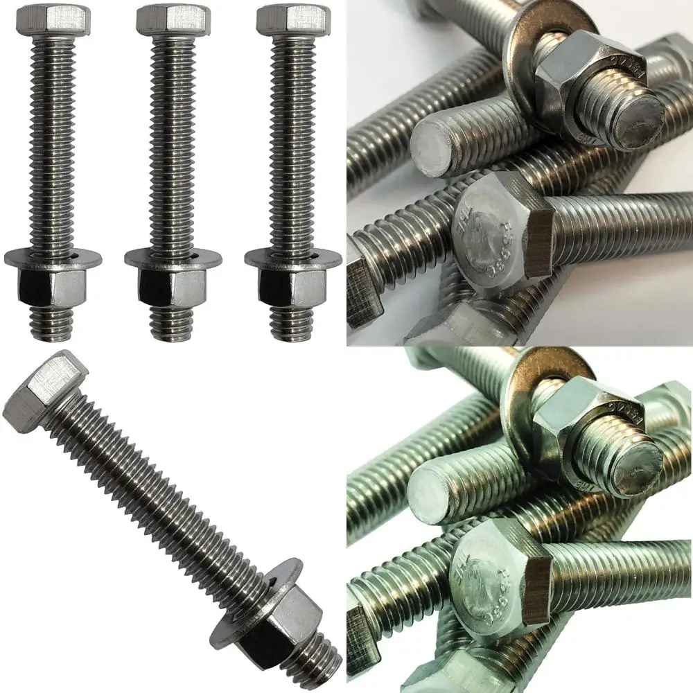 

Stainless Steel 1/2-Inch Hex Bolts, Nuts, and Washers - 18-8 Grade, General Purpose Fasteners for Construction and Repair
