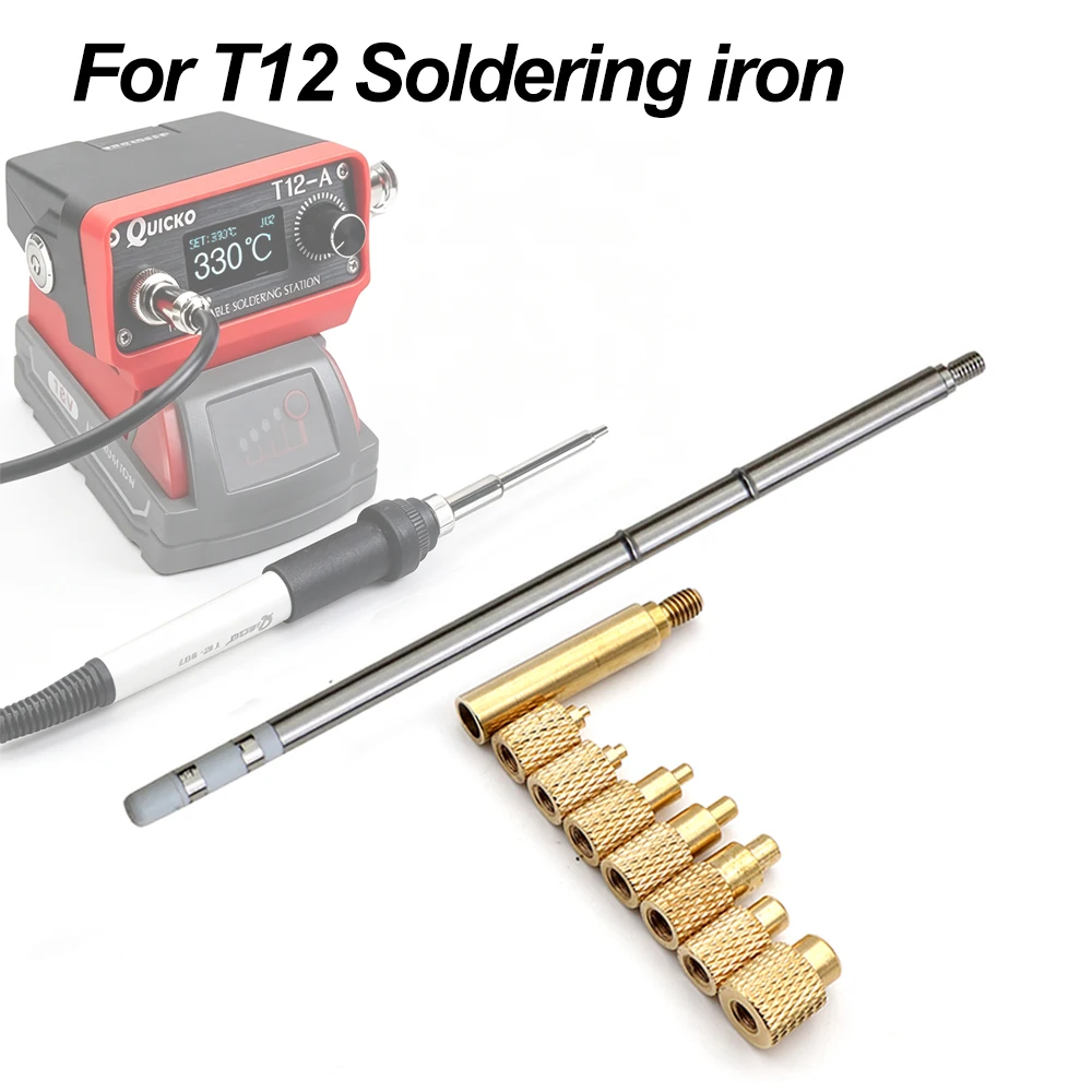 3D Printed Parts Heat Insert Nut Iron Tip Internal Thread Head M2-M8 Brass Hot Melt Insert Kit For 936 T12 Soldering Iron