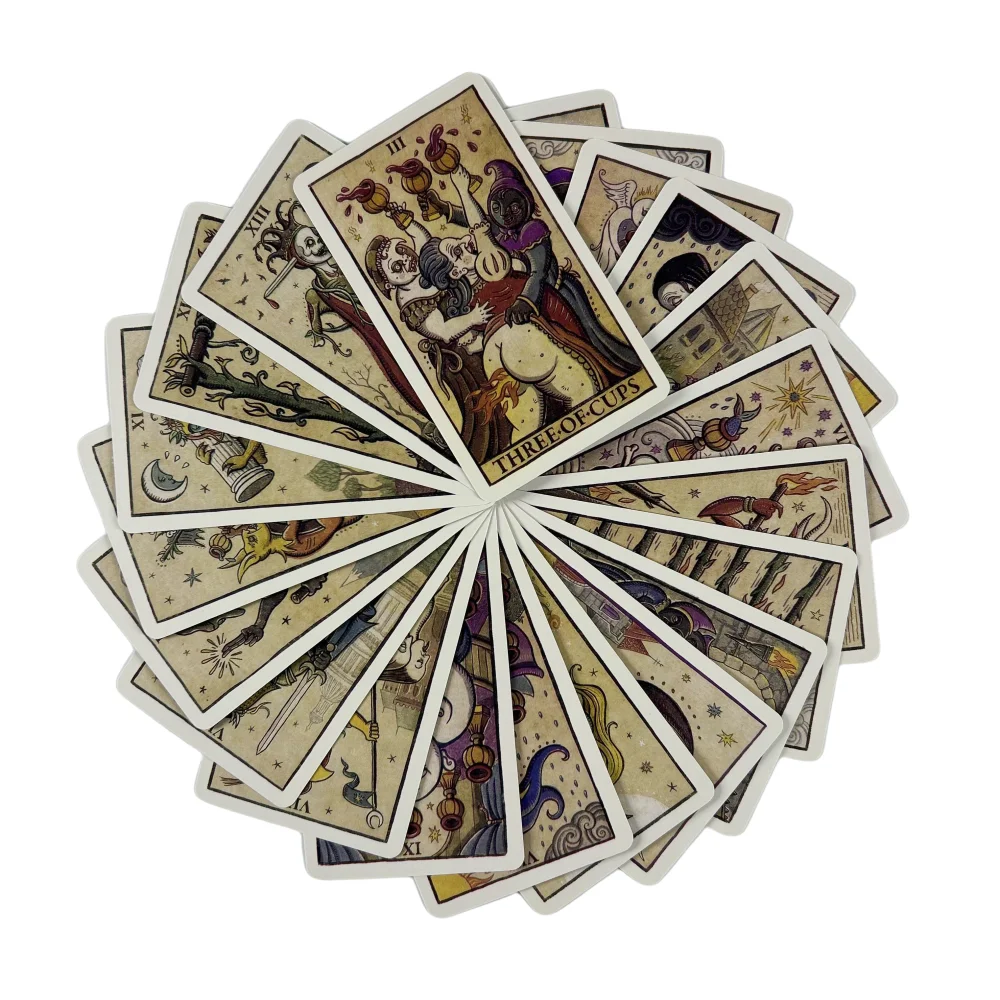 Moon Tarot Della Luna Deck Cards A 89 Oracle English Visions Divination Illustrated Edition Board Playing Games