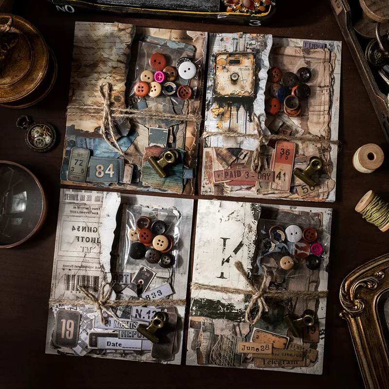 

30pcs/lot Memo Pads Material Paper my Junk Journals Junk Journal Scrapbooking Cards Retro Background Decoration Paper