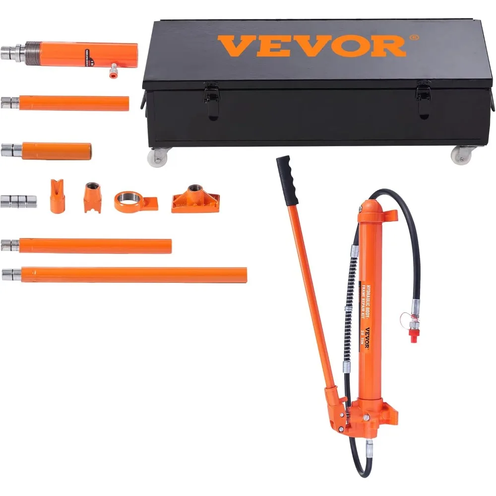 

Porta Power Kit, 20 Ton Load, Portable Hydraulic Jack with 4.6 ft Extended Oil Hose, Comprehensive Accessories, Car Frame Repai