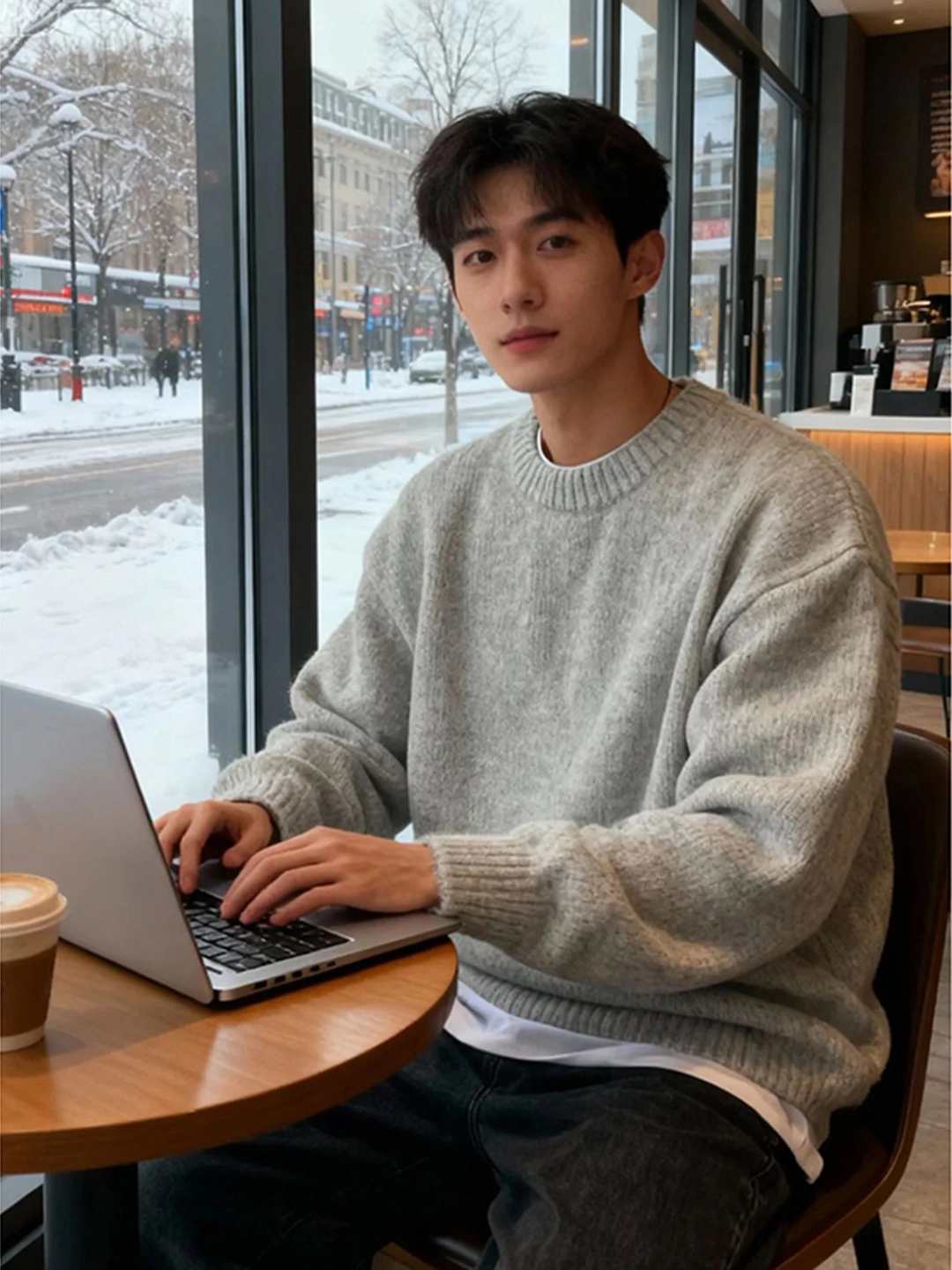 

Мужской зимний трикотажный свитер Cleanfit Light с круглым вырезом, на флисовой подкладке, мягкий, уютный, базовый слой, термобелье, водолазка