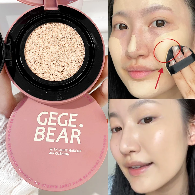 Face Foundation Air Cushion Waterproof Brighten BB Cream Concealer Lasting Oil-control Women Makeup Face Base Korean Cosmetics