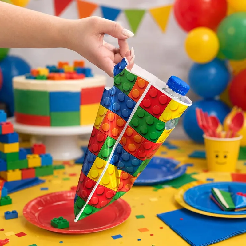 50-200PCS Building Block Birthday Party Favor Bags Goodie Bags Candy Treat Holders for Lego Themed Celebrations Decorations - view 4